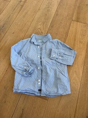 Mayoral Light Blue Dotted Button-Down Shirt